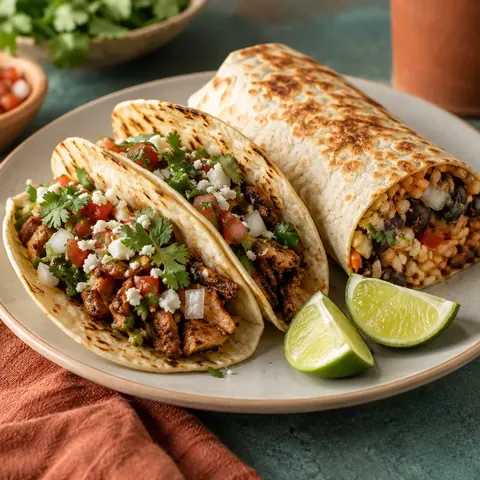 Editorial-style illustration representing the Tacos & Burritos category